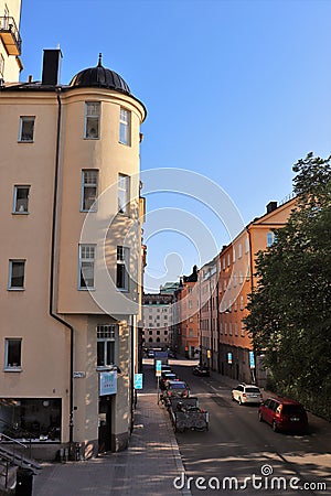 Pipersgatan on Kungsholmen in Stockholm Editorial Stock Photo