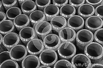 Pipes on black and white Stock Photo