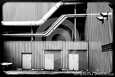 Pipes of a factory Stock Photo