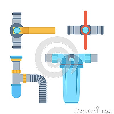 Pipes vector icons isolated. Vector Illustration