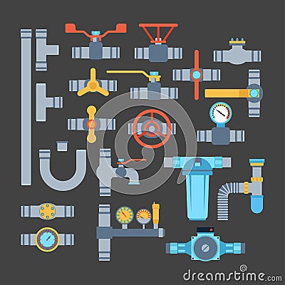 Pipes vector icons isolated. Vector Illustration