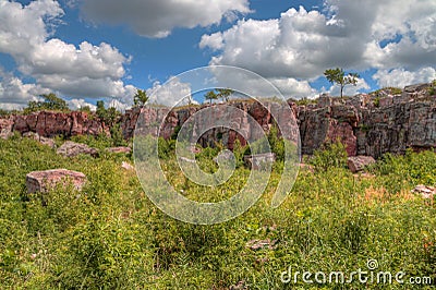 Pipestone National Monument in Southwestern Minnesota Stock Photo