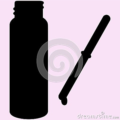 Pipette with drop bottle Vector Illustration