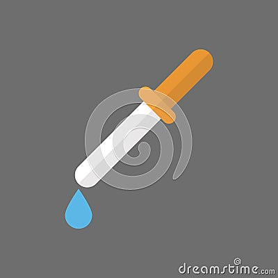 Pipette Dropper Icon Medical Equipment Concept Vector Illustration