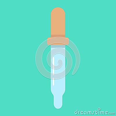 Pipette flat icon, medicine and healthcare Vector Illustration