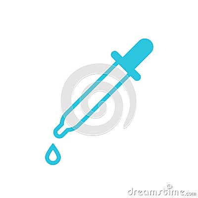 Pipette icon. From blue icon Vector Illustration