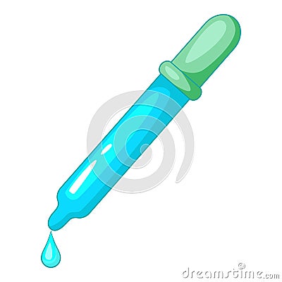 Pipette icon, cartoon style Vector Illustration