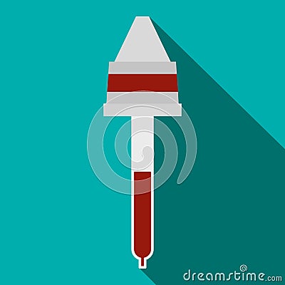 Pipette icon, flat style Vector Illustration