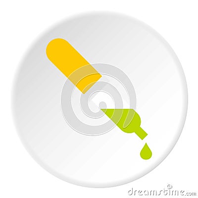 Pipette icon, flat style Vector Illustration