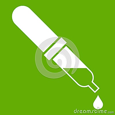 Pipette icon green Vector Illustration