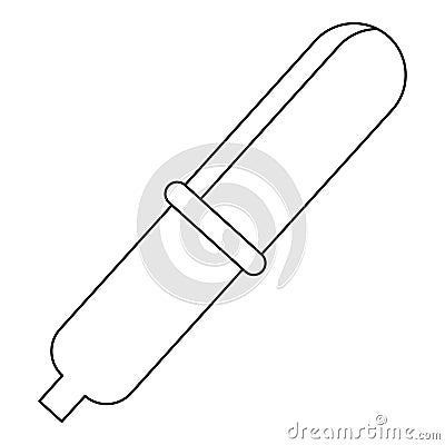 Pipette icon, outline style Vector Illustration