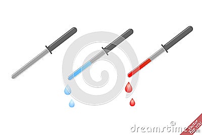 Pipette icon set. Vector Illustration