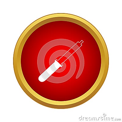 Pipette icon, simple style Vector Illustration