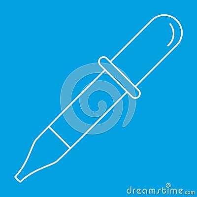 Pipette thin line icon Vector Illustration