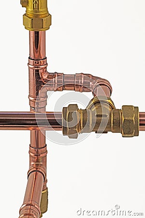 Pipework and fittings Stock Photo