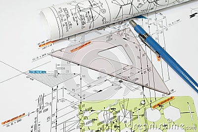 Piping Instrument Diagram Stock Photo