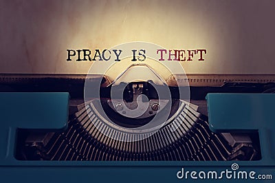 Piracy is theft Stock Photo