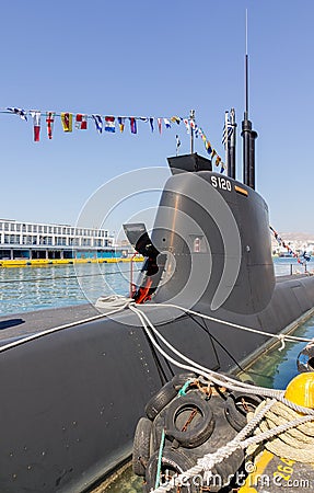 Type 214 submarine S-120 Editorial Stock Photo