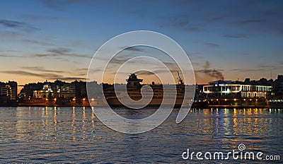 Piraeus port Editorial Stock Photo