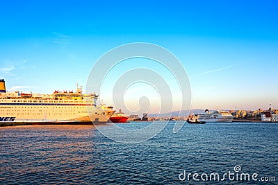 Piraeus port Editorial Stock Photo