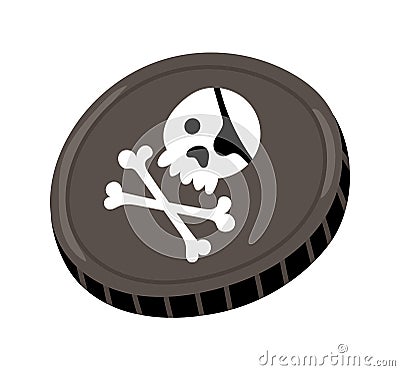 Pirate black mark vector icon Vector Illustration