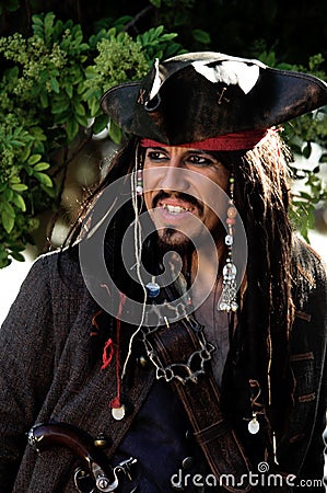 Pirate Captain Portrait Stock Photo