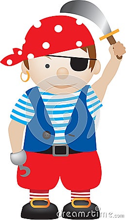 Pirate cartoon Vector Illustration