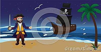 Pirate. Children vector illustration Vector Illustration