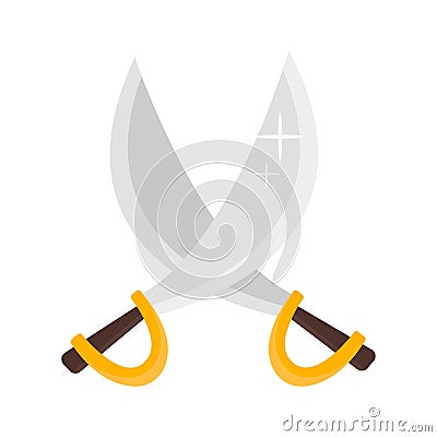 Pirate crossed swords vector illustration. Vector Illustration