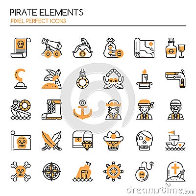Pirate Elements Vector Illustration