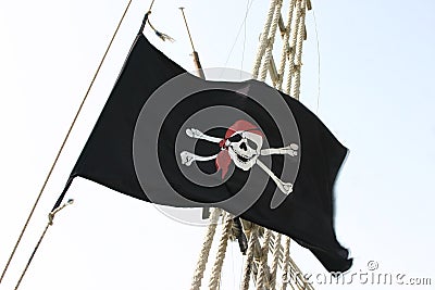 Pirate flag Stock Photo