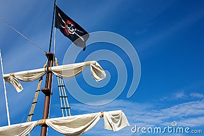 Pirate flag Stock Photo
