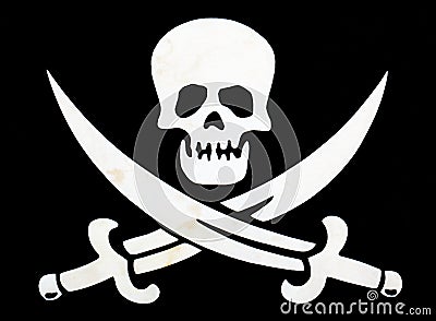 Pirate flag Stock Photo