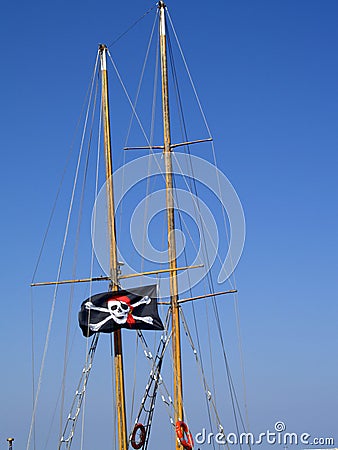 Pirate flag Stock Photo