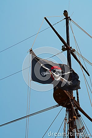 Pirate flag Stock Photo