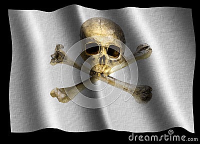 Pirate flag Stock Photo