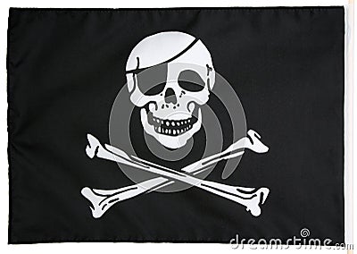 Pirate flag Stock Photo