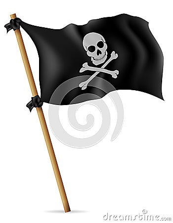 Pirate flag vector illustration Vector Illustration