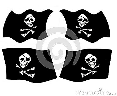 Pirate flags Stock Photo