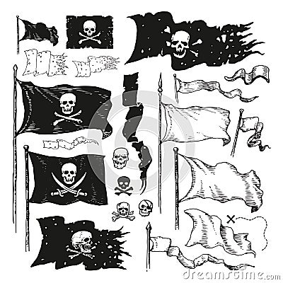 Pirate flags Vector Illustration