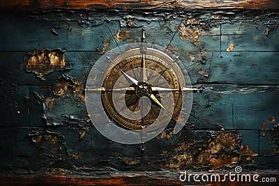 Pirate motifs on a weathered, maritime-inspired backdrop Stock Photo