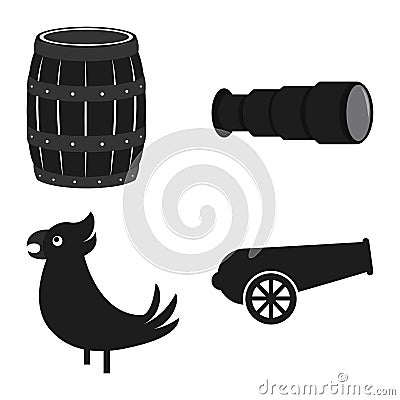 Pirate Objects Vector Illustration