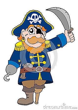 Pirate with sabre Vector Illustration