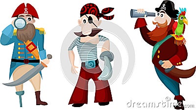 Pirate set Vector Illustration