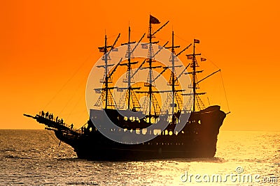 Pirate ship. Stock Photo