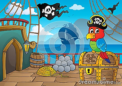 Pirate ship deck thematics 2 Vector Illustration