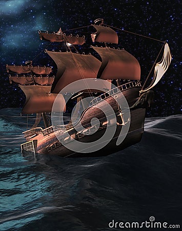 Pirate Ship Stock Photo