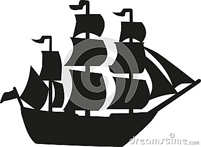 Pirate ship vector Vector Illustration