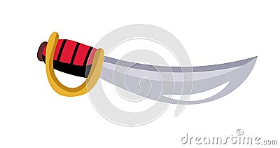 Pirate sword isolated vector icon Vector Illustration