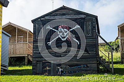 The pirates hut Stock Photo